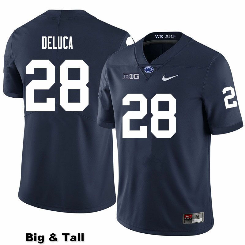 NCAA Nike Men's Penn State Nittany Lions Dominic DeLuca #28 College Football Authentic Big & Tall Navy Stitched Jersey JAW6198LG